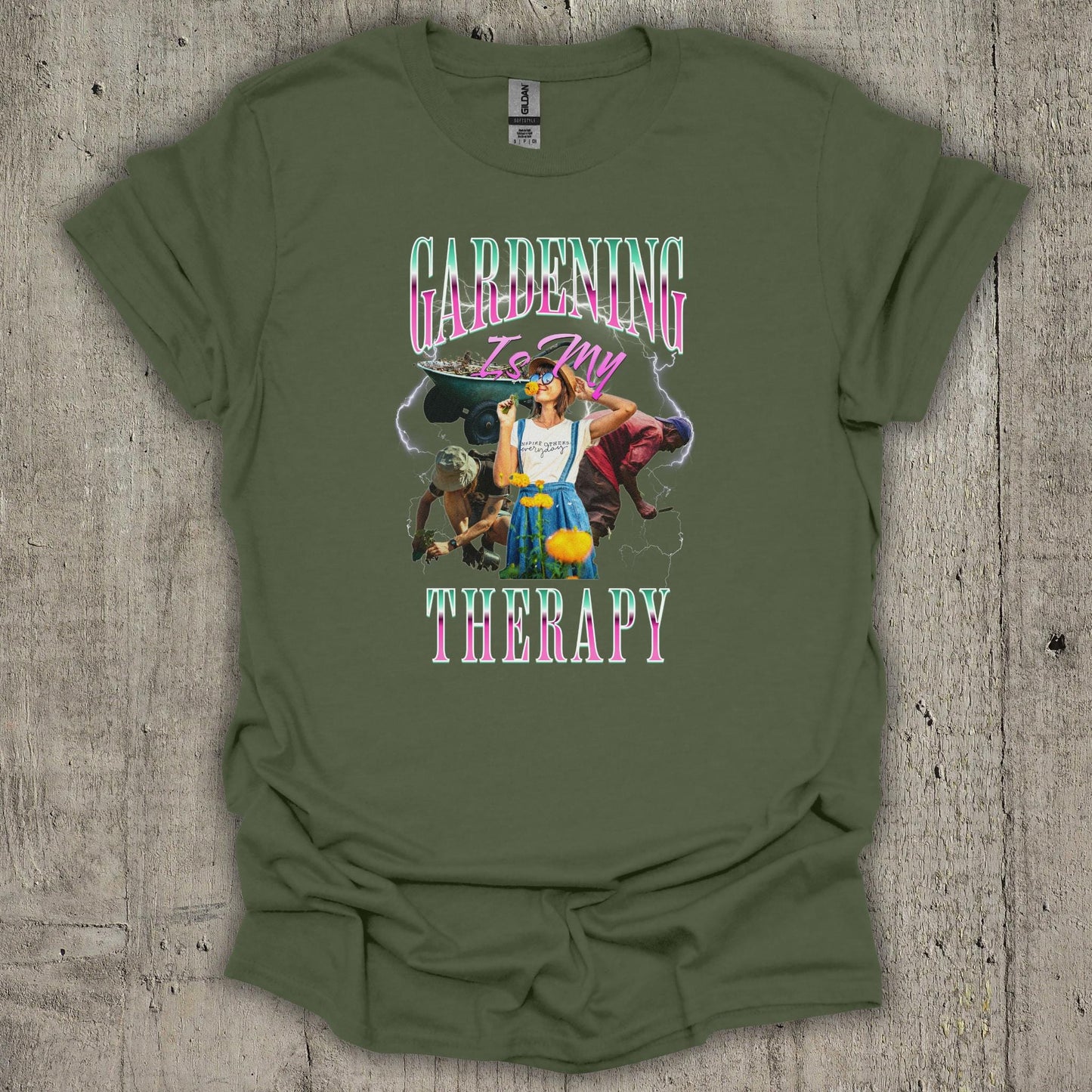 Gardening Is My Therapy Bootleg T-Shirt